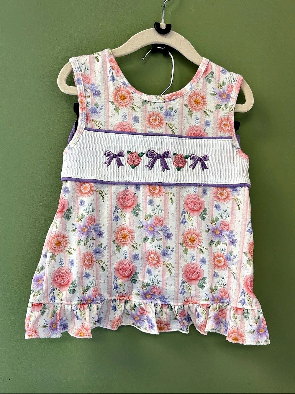 Floral Top & Shorts Set in Pink & Purple